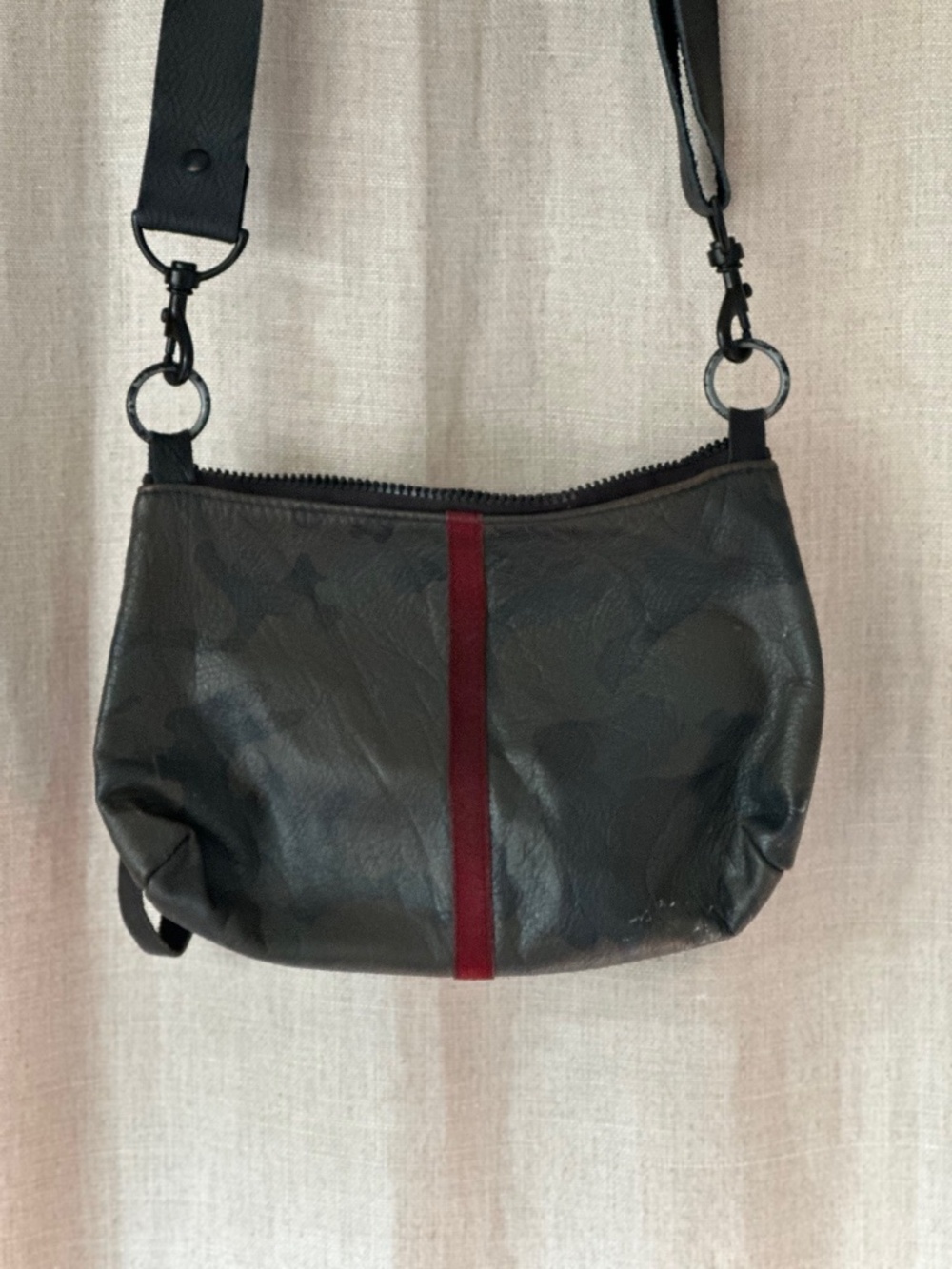 Pure Leather Camo Small Crossbody Bag.
